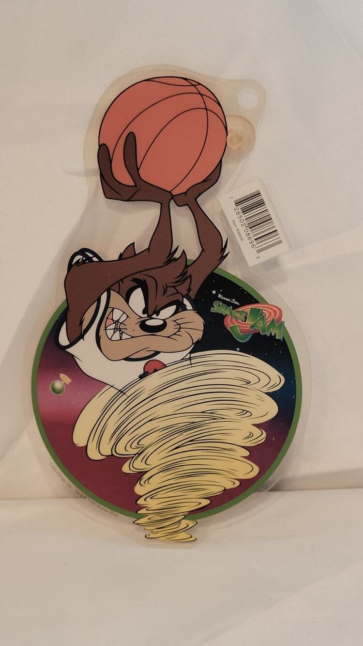 Vintage 1996 Space Jam Taz Tasmanian Devil Color-Clings Window Cling Hanging...